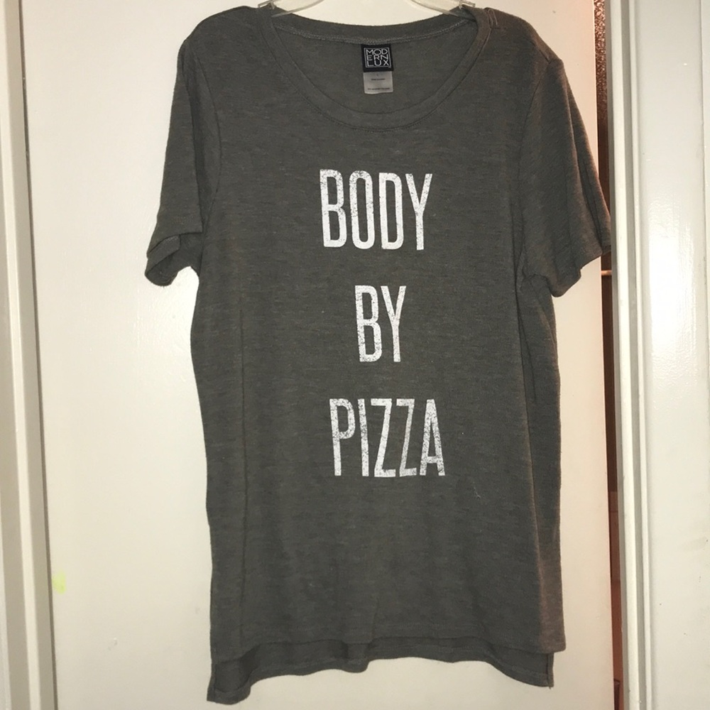 “Body by pizza” shirt